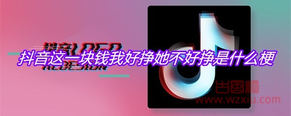 抖音这一块钱我好挣她不好挣是什么梗？有什么意思？